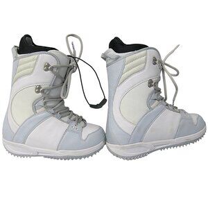 $279 Excellent Condition Burton Freestyle Snowboard Boots!  7  White Yellow Blue